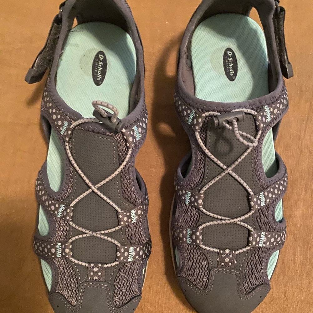 Dr. Scholl’s Cancun gray and aqua fisherman sandals -size 7.5⛵️🐠☀️🏖